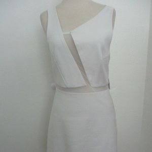 Silence + Noise Sexy White Mesh cut-out Dress MED